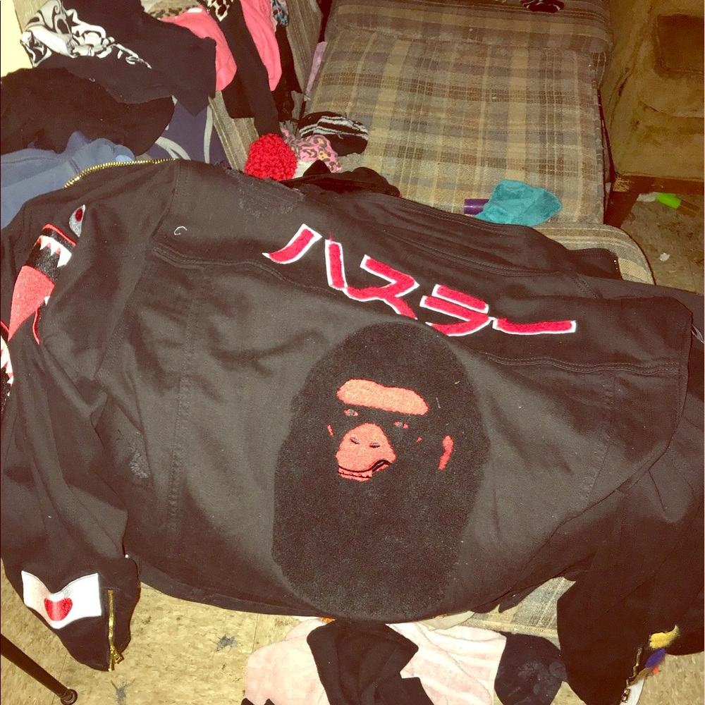 Bape x makobi bomber jacket
